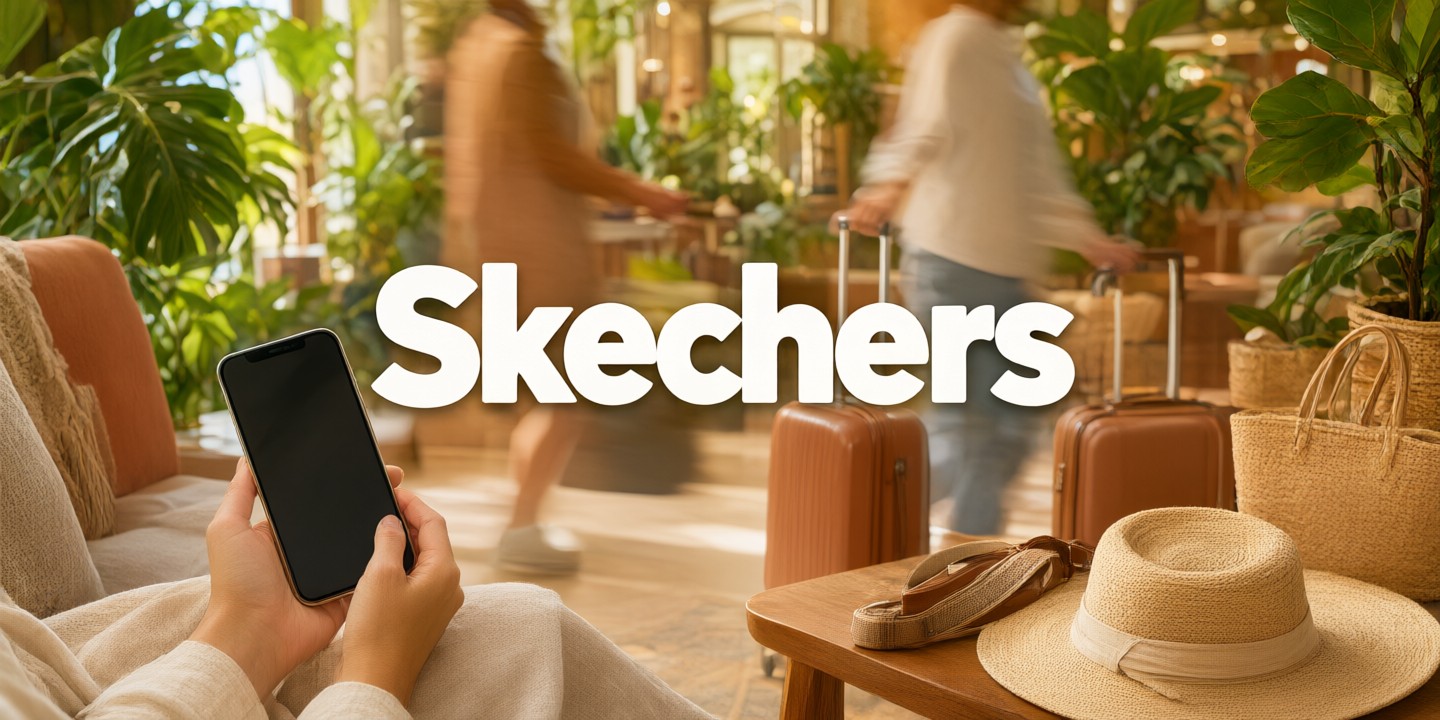 Skechers HK Limited-Time Footwear Offers A display of comfortable Skechers HK sneakers in a modern retail setting.