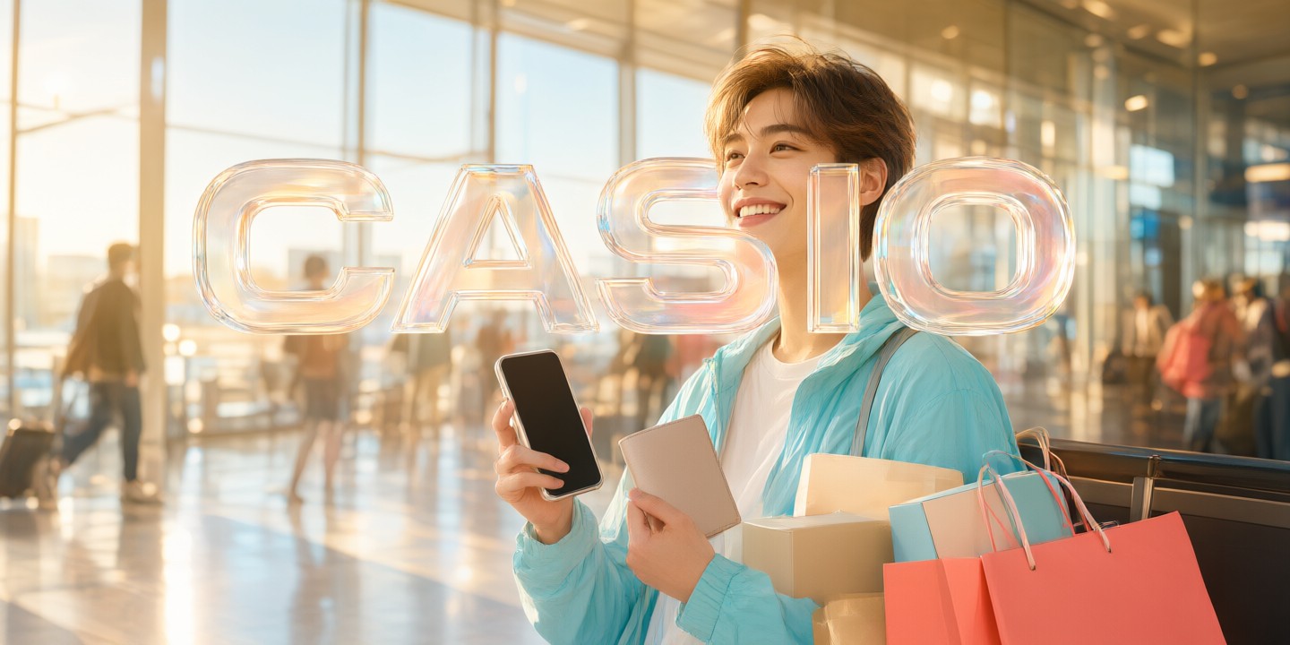Limited-Time Casio Watch Collection Offers A sleek Casio watch displayed against a modern travel backdrop.