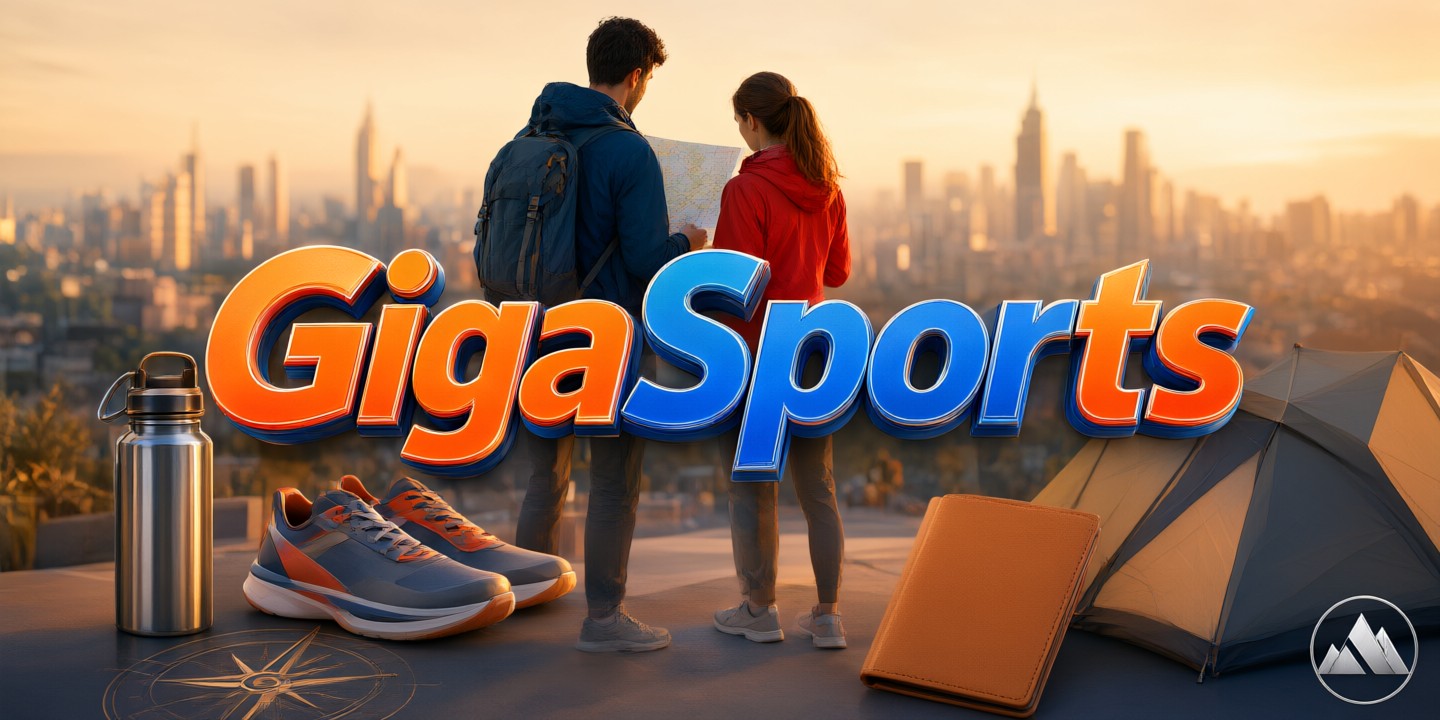 GigaSports HK: Limited-Time Outdoor Gear Deals A hiker wearing GigaSports HK gear standing on a mountain peak with a scenic Asian landscape in the background.