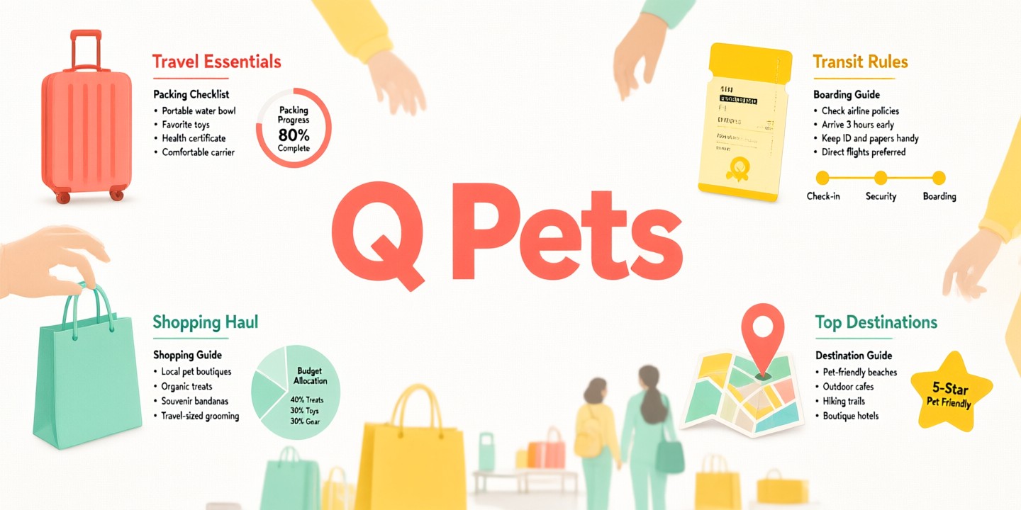 Q-Pets Hong Kong Shopping Guide and Pet Essentials A curated selection of premium pet accessories and food products from Q-Pets Hong Kong displayed on a clean shelf.