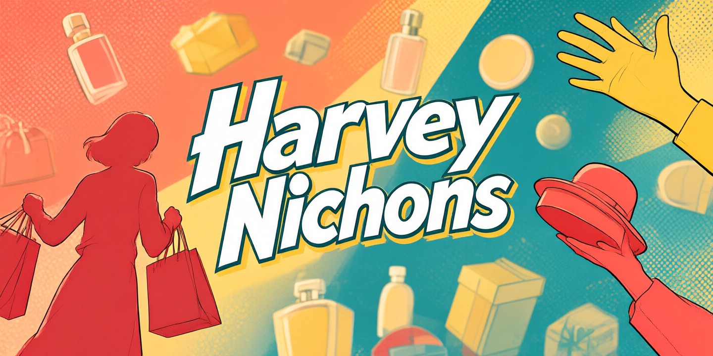 Harvey Nichols Luxury Fashion and Beauty Offers A curated display of high-end accessories and cosmetics representing the luxury selection available at Harvey Nichols.