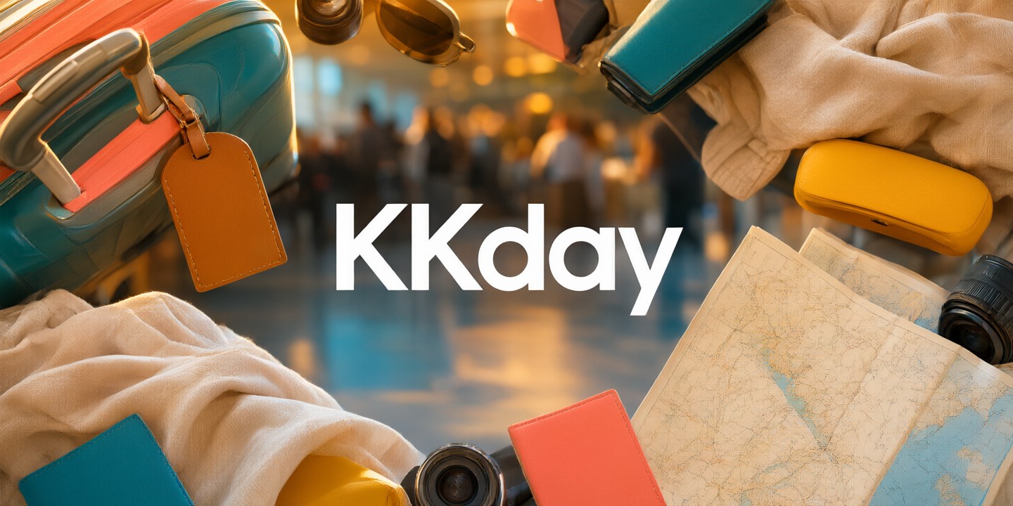 KKday Travel Deals: Plan Your Next Asia Trip Efficiently A traveler holding a smartphone displaying the KKday app interface against a backdrop of iconic Asian landmarks.