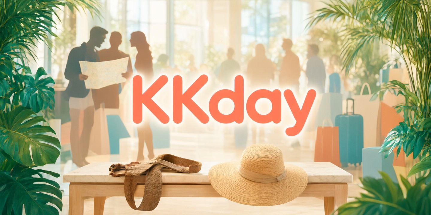 KKday Travel Deals: Top Picks for Asia A traveler exploring a vibrant street market in Asia using the KKday app to book local experiences.