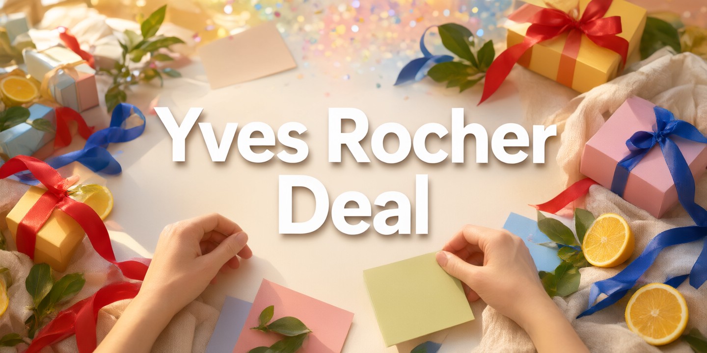 Yves Rocher HK Beauty Deals: Skincare & Fragrance A display of Yves Rocher botanical skincare bottles and fragrance vials arranged on a clean white surface with green leaves in the backgroun