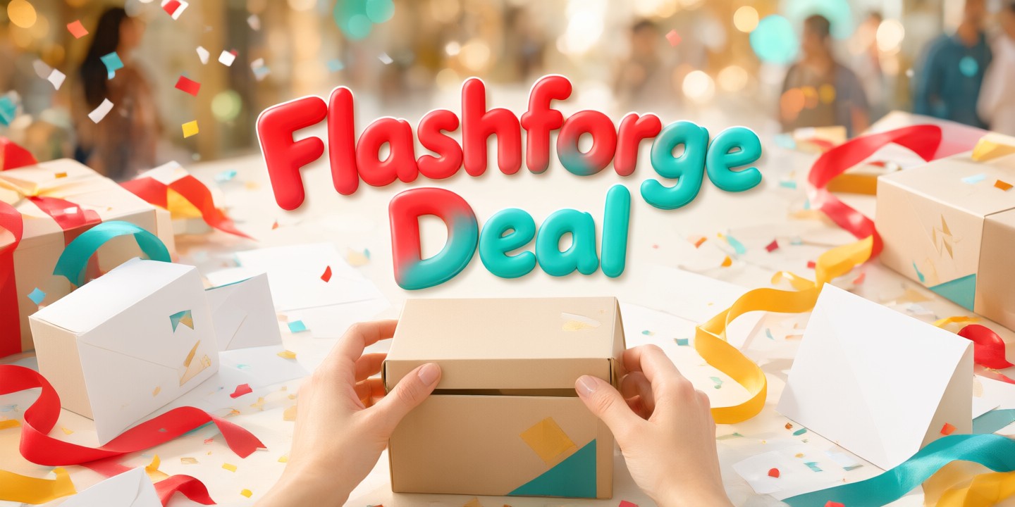 Flashforge Deals: Top 3D Printer Savings Guide A sleek Flashforge 3D printer printing a complex geometric model in a modern workspace.