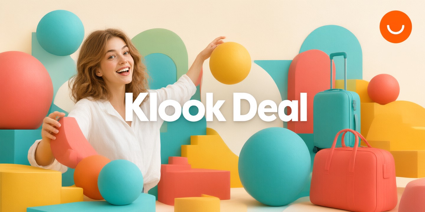 Klook Travel Deals: Top Picks for Asia Trips A traveler checking Klook travel deals on a smartphone while standing in a bustling Asian airport terminal.
