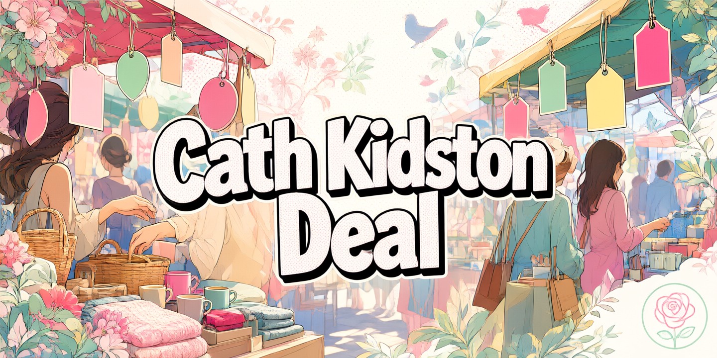 Cath Kidston Limited-Time Offers for Global Shoppers A vibrant display of Cath Kidston floral handbags and accessories arranged elegantly in a boutique setting.
