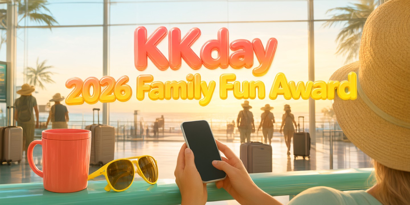 KKday Travel Deals: Book Tours and Activities A traveler using a smartphone to browse KKday travel deals for Asian destinations.