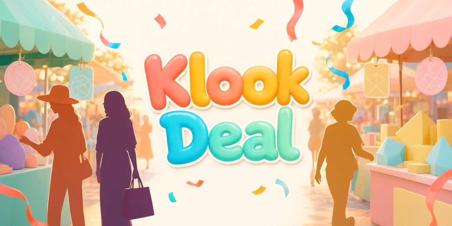 Klook Travel Deals: Japan, Korea & Southeast Asia A traveler holding a smartphone displaying the Klook app interface with various tour options visible.