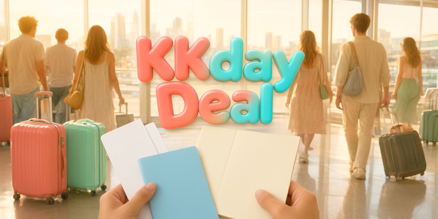 KKday Travel Deals: Japan, Korea & Asia Experiences Travelers exploring vibrant street markets in Japan with KKday booking confirmations on their phones.
