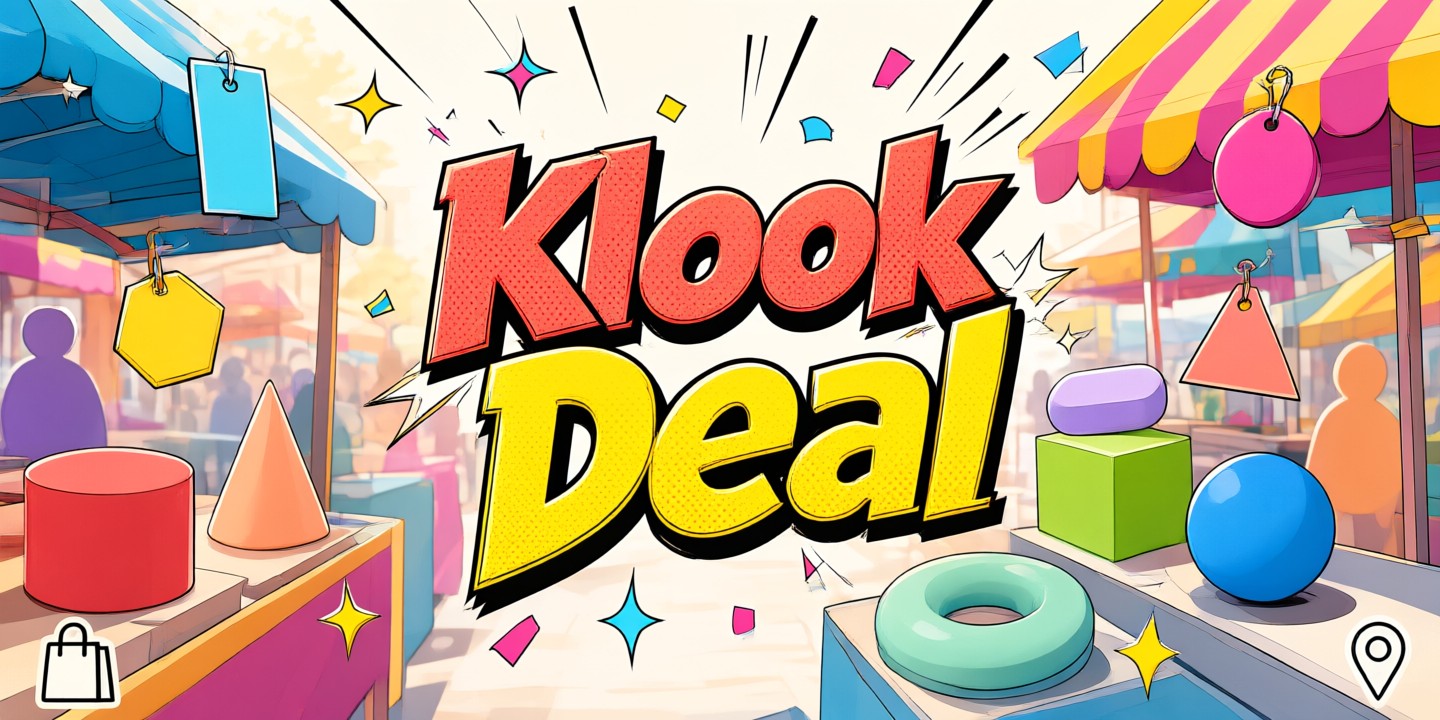 Klook Travel Deals: Top Experiences in Asia A traveler booking activities on the Klook mobile app against a scenic Asian backdrop.
