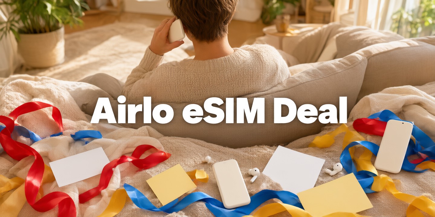 Airalo eSIM Guide for Japan, Korea and Asia Travel A traveler using a smartphone with the Airalo eSIM app open against a backdrop of Asian city skylines.