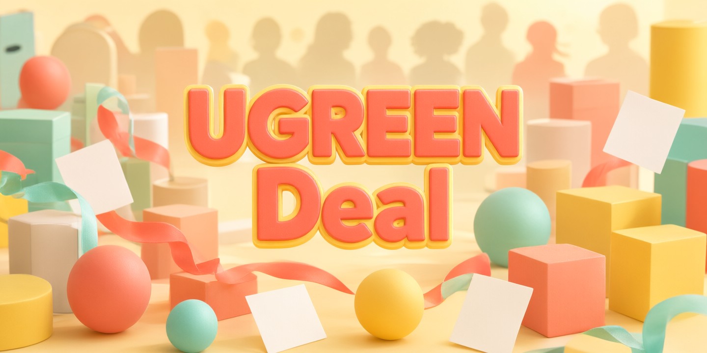 UGREEN Limited-Time Tech Deals for Global Shoppers A collection of UGREEN tech accessories including chargers and cables arranged on a desk.