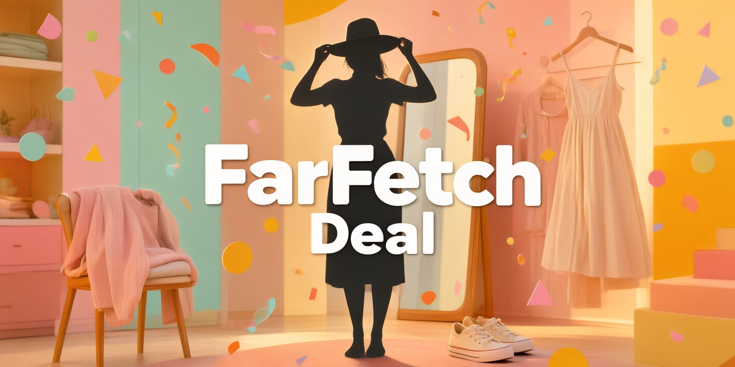 FarFetch Limited-Time Luxury Shopping Guide A curated collection of luxury handbags and accessories displayed in a modern boutique setting featuring FarFetch branding.