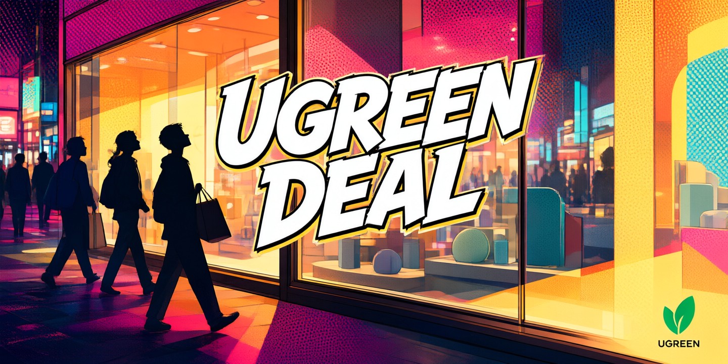 UGREEN Limited-Time Tech Deals for Global Shoppers A collection of sleek UGREEN charging cables and power banks arranged on a modern desk setup.
