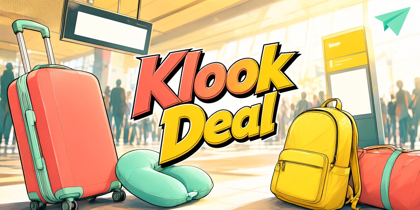 Klook Travel Deals: Japan Korea SE Asia Offers A traveler booking experiences on the Klook mobile app interface showing various Asian destinations.