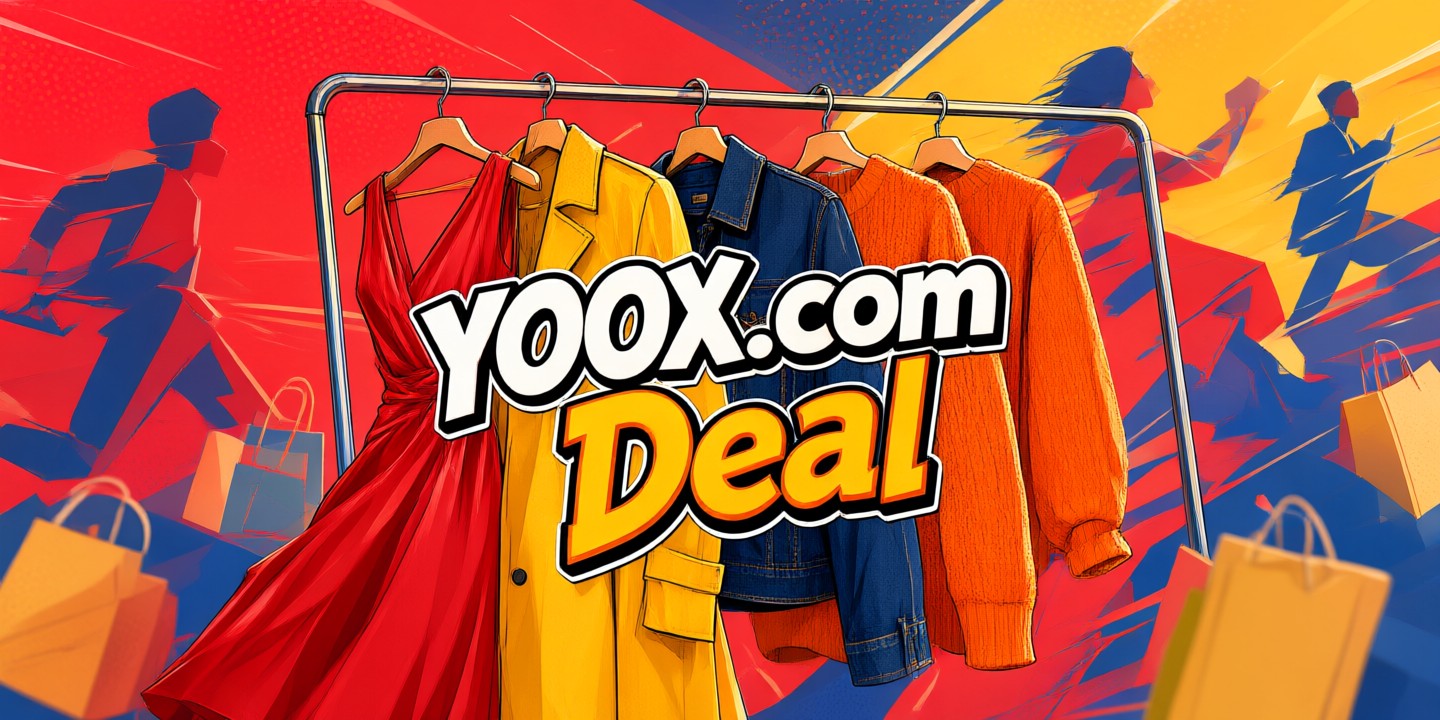 YOOX Fashion Deals: Limited-Time Offers A curated selection of luxury clothing and accessories from YOOX displayed in a modern retail setting.