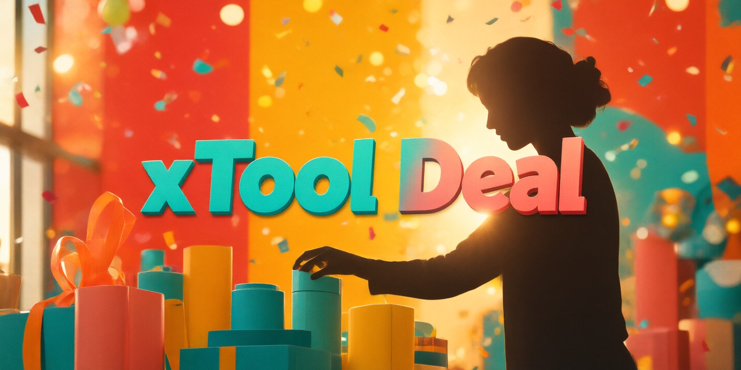 xTool Laser Engraver Deals: Creative Tech Guide A modern workspace featuring an xTool laser engraver creating intricate designs on wood and acrylic materials.