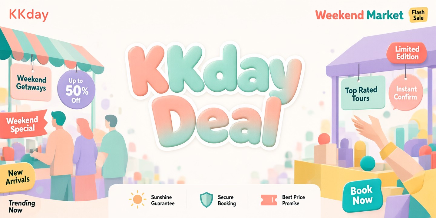 KKday Travel Deals: Japan, Korea & Asia Experiences Travelers exploring a vibrant market street in Taipei using KKday booking services.