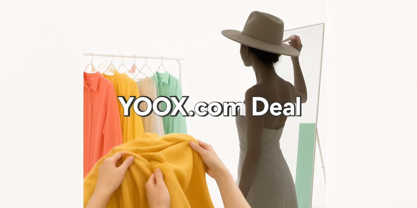 YOOX.com Limited-Time Fashion Deals A curated selection of luxury apparel displayed on the YOOX.com online store interface.