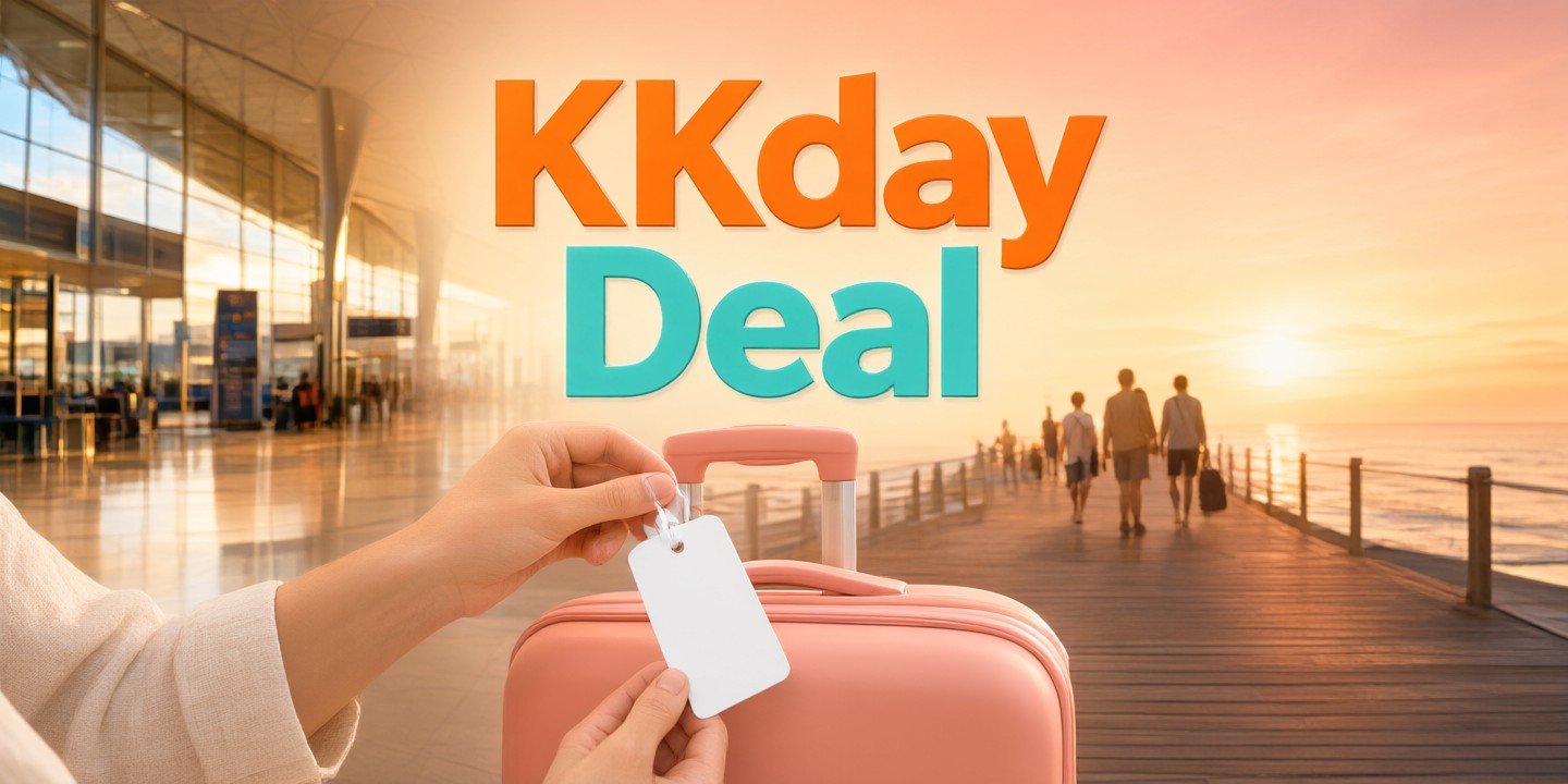 KKday Travel Deals: Top Picks for Japan and Korea A traveler holding a smartphone displaying the KKday app interface with various tour options visible.