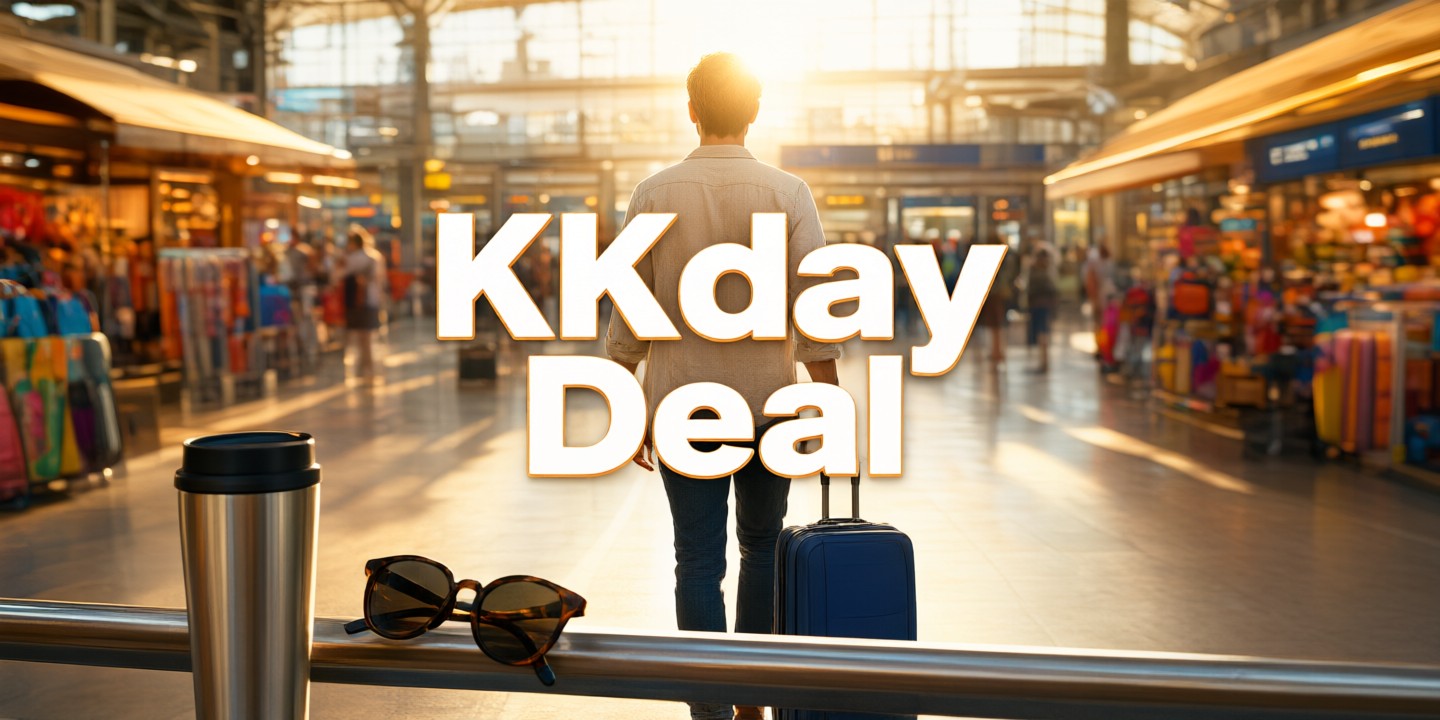 KKday Travel Deals: Top Picks for Japan, Korea & More A traveler using a smartphone to browse KKday travel deals for Asian destinations.