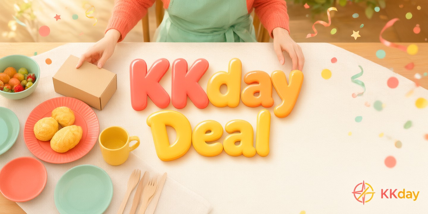 KKday Travel Deals: Explore Asia’s Top Experiences A traveler holding a smartphone displaying the KKday app interface while standing in front of a scenic Asian landmark.